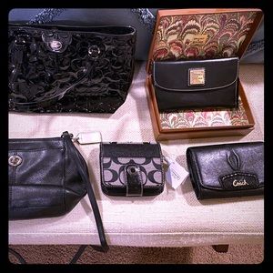 Various Coach and Dooney and Burke accessories